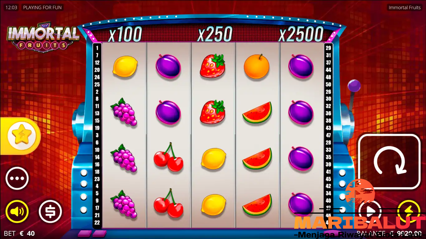 Immortal Fruits: Permainan Slot Online Terbaik dengan Fitur Unggulan dari Nolimit City
