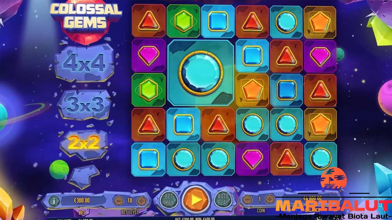 Colossal Gems: Slot Habanero dengan 30 Baris dan Gulungan Kolosal