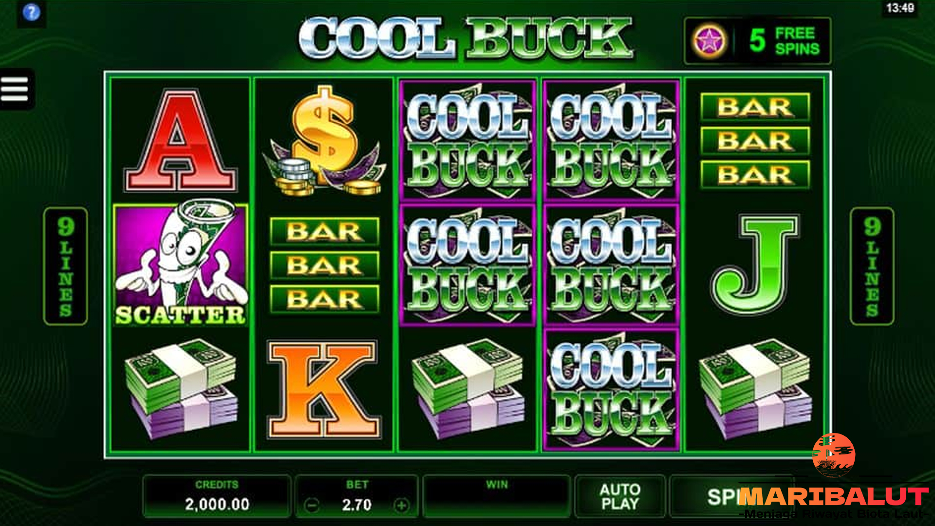 Bonus Seru Tambahan di Setiap Putaran Cool Buck - 5 Reel